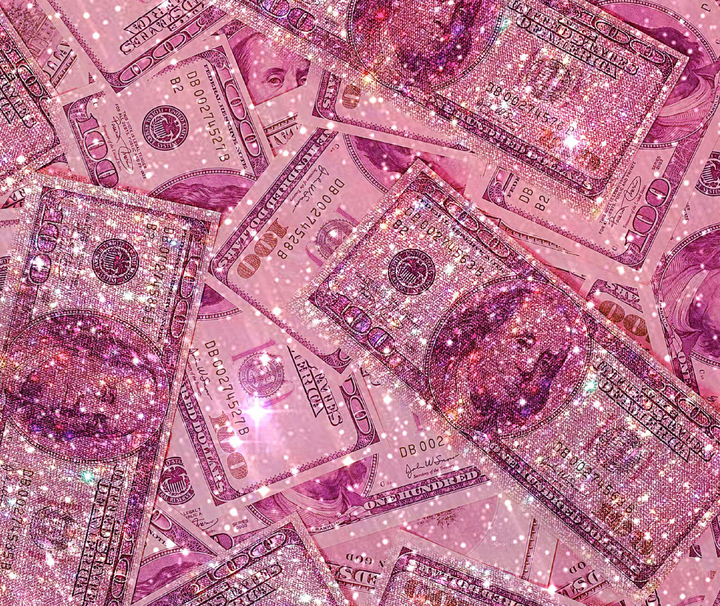 Pink Bling Money Tumbler