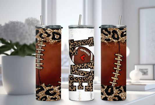 LOVE FOOTBALL TUMBLER