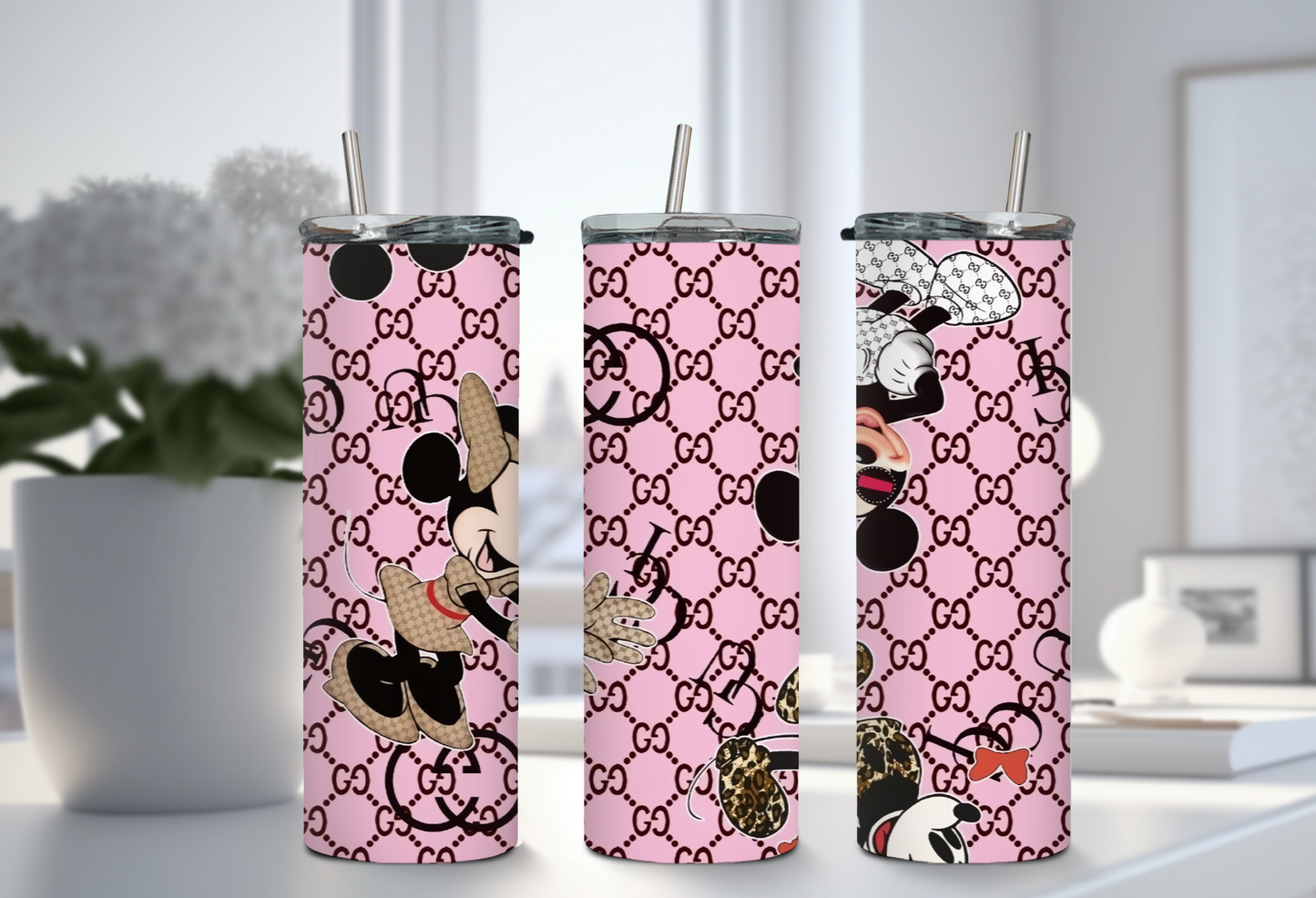 Pink Print Tumbler