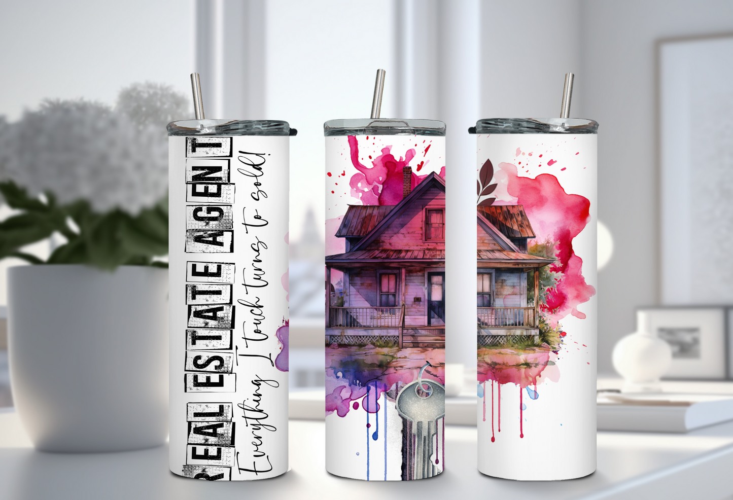 WATERCOLOR REALTOR TUMBLER